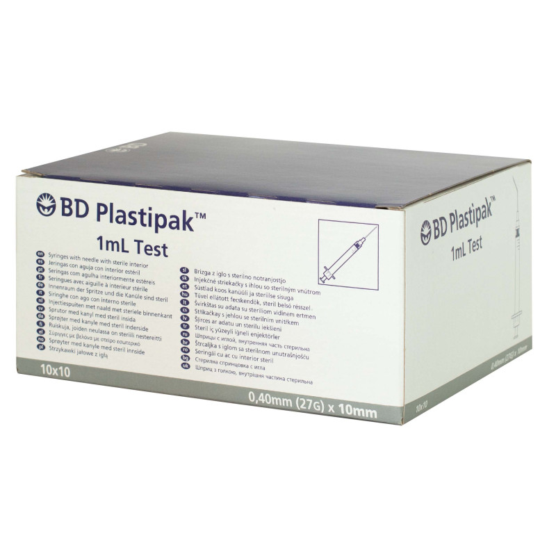 Seringues à Tuberculine BD PLASTIPAK 1 ml - Boîte de 120