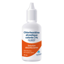 Chlorhexidine alcoolique colorée à 2%