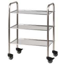 Guéridon inox 3 plateaux