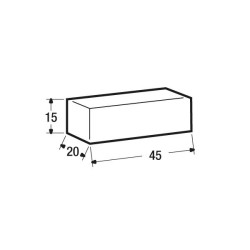 Coussin rectangulaire - 45x20x15 cm