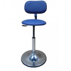Tabouret assise PVC standard avec dossier sur socle