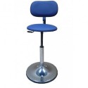Tabouret assise PVC standard avec dossier sur socle