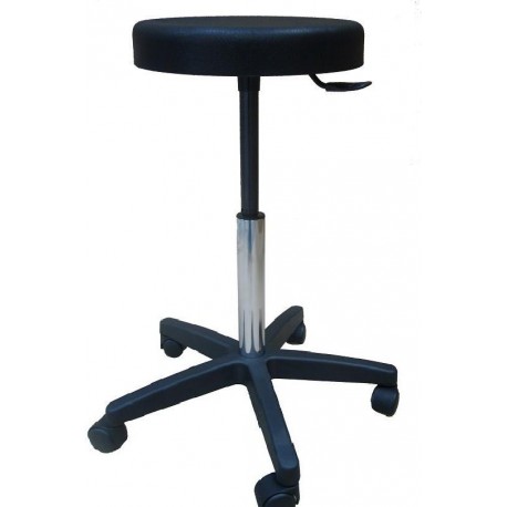 Tabouret noir sur pied ABS à roulettes