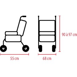 Rollator à 4 roues W05 Rollator à 4 roues W05