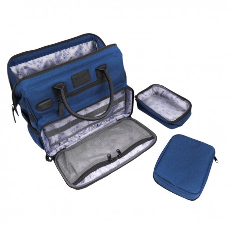 Mini Sac OUESSANT bleu avec pochette noire De Boissy