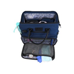 Mini Sac OUESSANT bleu avec pochette noire De Boissy Mini Sac OUESSANT bleu avec pochette noire De Boissy