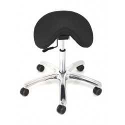 Tabouret PONY noir sur roulettes