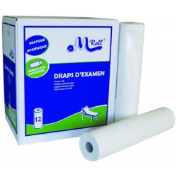 Draps d'examen 2 plis blancs 50x35 x 12 Rlx ouate lisse
