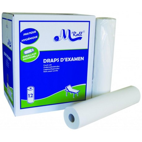 Draps d'examen 2 plis blancs 50x35 x 12 Rlx ouate lisse