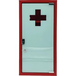 Armoire à pharmacie rouge 1 porte