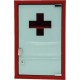 Armoire à pharmacie rouge 1 porte