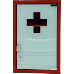 Armoire à pharmacie rouge 1 porte Armoire à pharmacie rouge 1 porte
