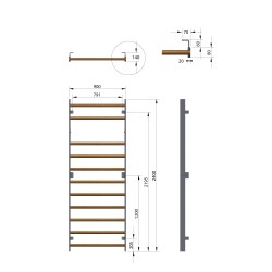 Espalier acier/bois - Kinova Pro Espalier acier/bois - Kinova Pro