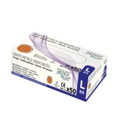 Gants nitrile sans poudre Diamant orange