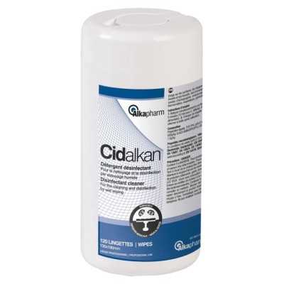 Lingettes Cidalkan Alkapharm - Désinfection Surfaces & DM | Consomed