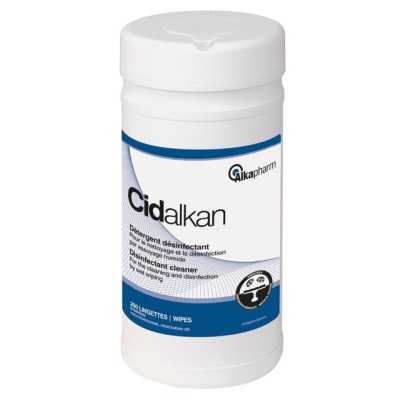 Lingettes Cidalkan Alkapharm - Désinfection Surfaces & DM | Consomed