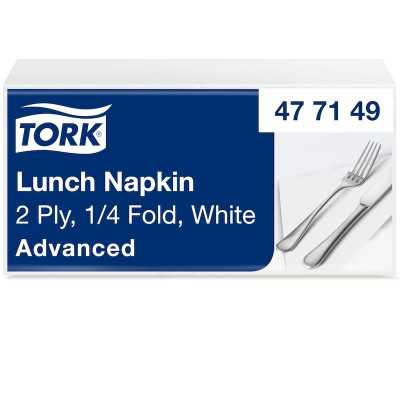 Serviettes blanches TORK 2 plis 30x30 cm X 2 000