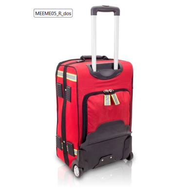 Sac d'urgence oxygène à roulettes Elite Bags EMERAIR rouge avec poignée escamotable