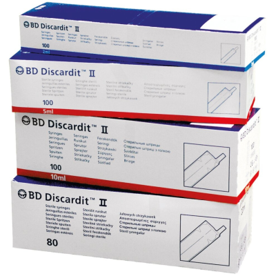 Seringues 2 pièces BD Discardit II sans aiguille 2 à 20 ml Seringues 2 pièces BD Discardit II sans aiguille 2 à 20 ml