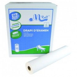 Draps d'examen ouate recyclée 150 f, 2 plis 50 x 35  x 12 Rlx