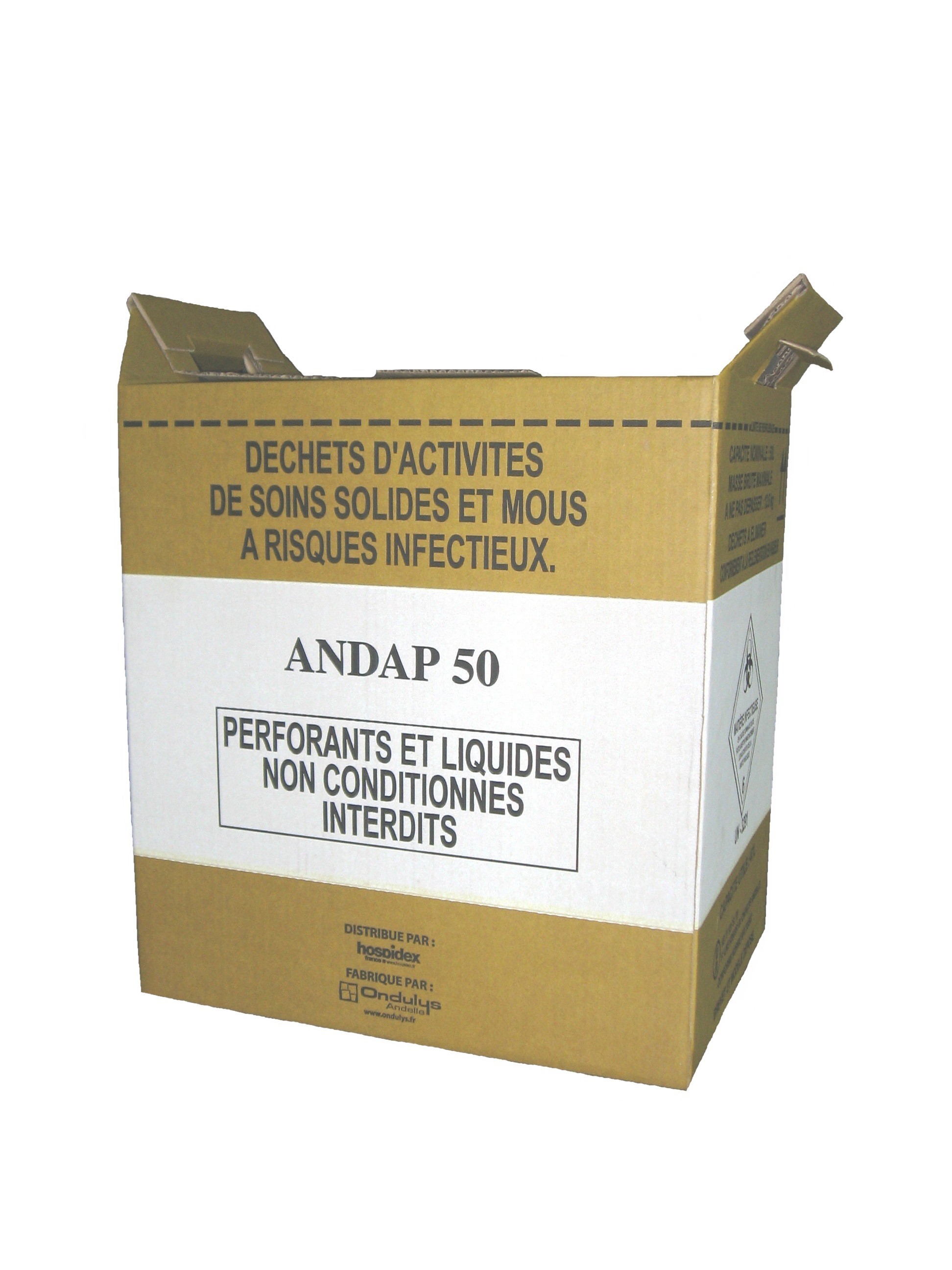 Cartons de rcupration de dchets 50 L (FORME BASSE) x 10
