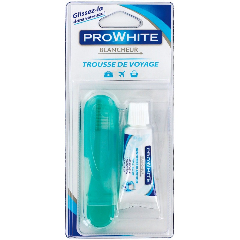 Trousse de voyage brosse à dents pliante + dentifrice