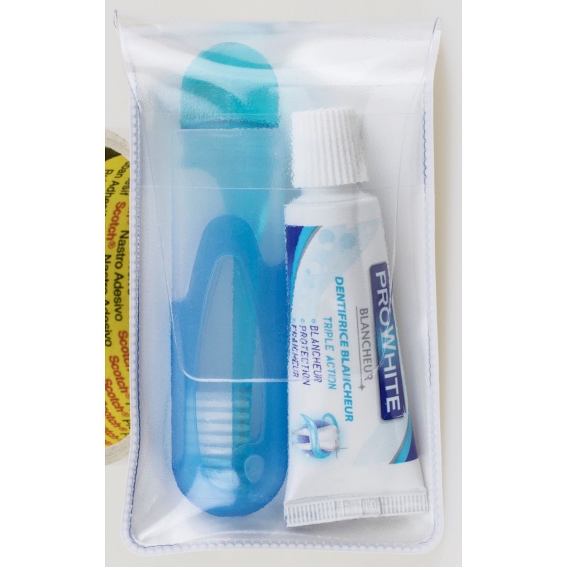 SUPERWHITE Trousse de voyage: brosse à dents de voyage + dentifrice 15ml -  Parapharmacie Prado Mermoz