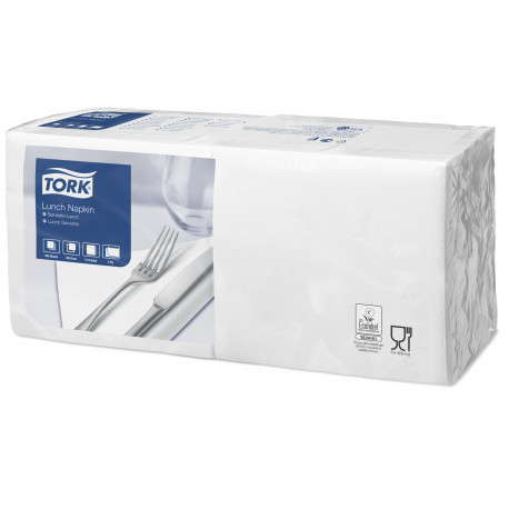 Serviettes blanches TORK 2 plis 29x29 cm X 2000