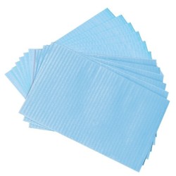 Serviettes plastifiées bleues 33x48 cm x 500 Serviettes plastifiées bleues 33x48 cm x 500