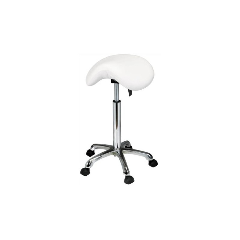 Tabouret réglable à roulettes base alu Carina Médical