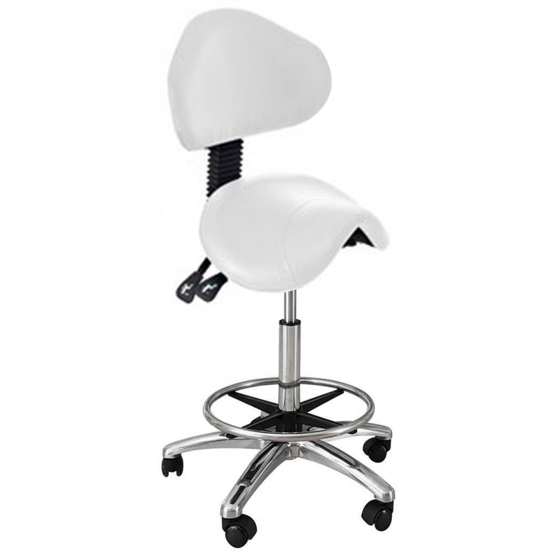 Tabouret ergonomique PONY Selle de Cheval - Piètement chromé