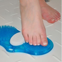 Brosse pour pieds avec pierre ponce