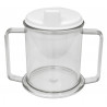 TASSE PLASTIQUE TRANSPARENT 2 ANSES