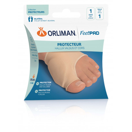 PROTECTEUR HALLUX VALGUS ET CORS ORLIMAN FEETPAD