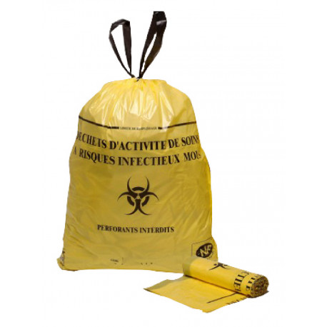 Sac poubelle jaune 100 litres (X50)