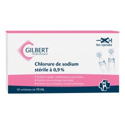 Sérum physiologique stérile 5 mL x 100 doses gilbert