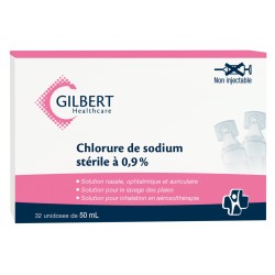 Sérum physiologique stérile 5 mL x 100 doses gilbert