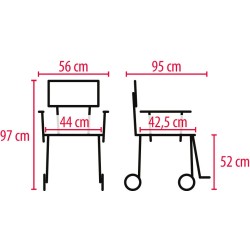 Chaise garde-robe à roulettes Kélis Chaise garde-robe à roulettes Kélis