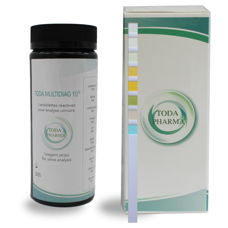 Bandelettes urinaires 10 paramètres - Laboratoire Toda Pharma
