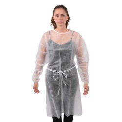 Blouse de protection à usage unique poignets élastiques Blouse de protection à usage unique poignets élastiques