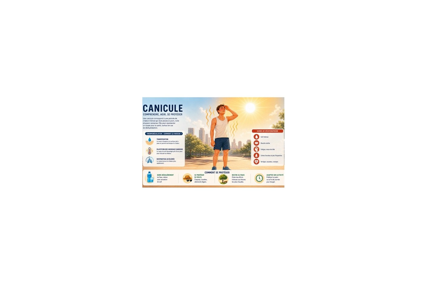 Canicule : Pourquoi souffre-t-on tant de la chaleur (et quoi faire en cas de coup de chaud) ?️ ☀️