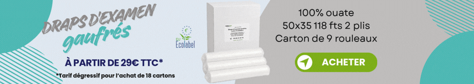 bannière drap d'examen gaufré