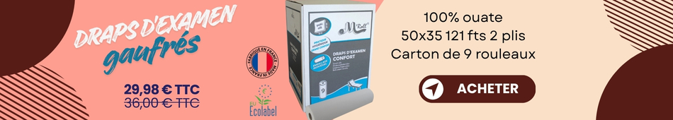 bannière sur les draps gaufrés à 29,98 euros le carton de 9 rouleaux