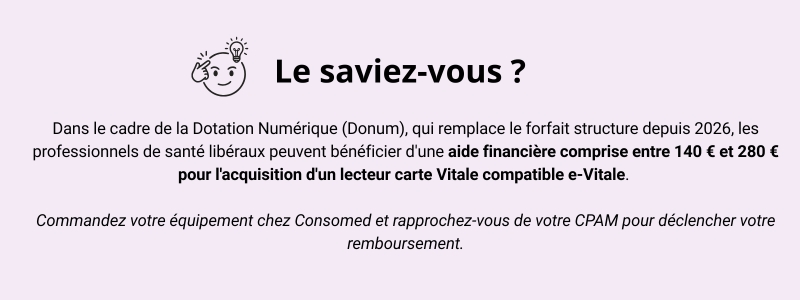 aide financière pour l'achat d'un lecteur de e-carte vitale
